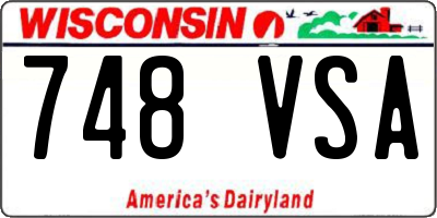 WI license plate 748VSA