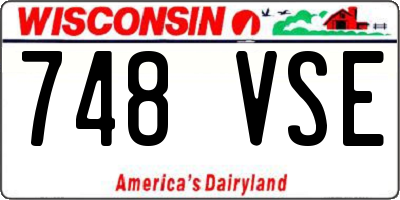 WI license plate 748VSE