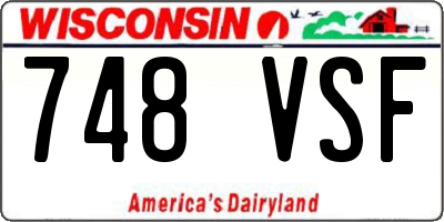 WI license plate 748VSF