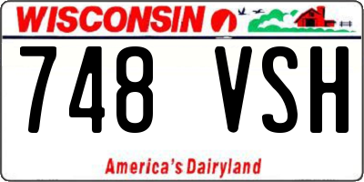 WI license plate 748VSH
