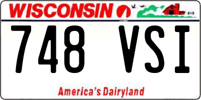 WI license plate 748VSI