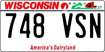 WI license plate 748VSN
