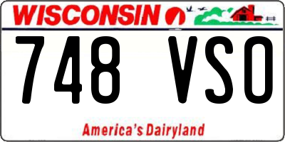 WI license plate 748VSO