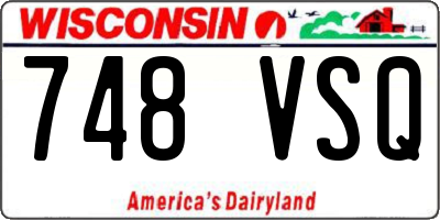 WI license plate 748VSQ
