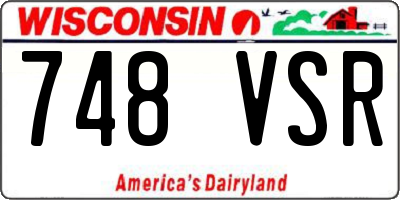 WI license plate 748VSR