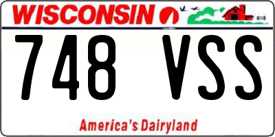 WI license plate 748VSS