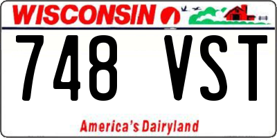 WI license plate 748VST