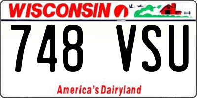 WI license plate 748VSU