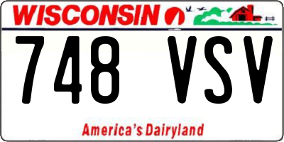 WI license plate 748VSV