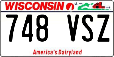 WI license plate 748VSZ
