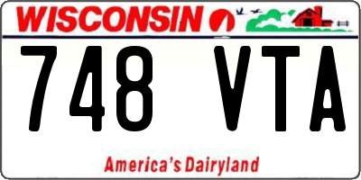 WI license plate 748VTA