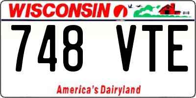 WI license plate 748VTE