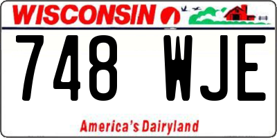 WI license plate 748WJE
