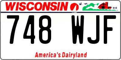WI license plate 748WJF