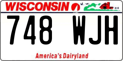 WI license plate 748WJH