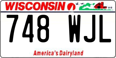 WI license plate 748WJL