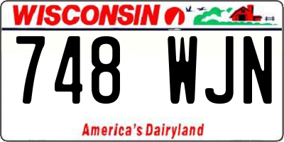 WI license plate 748WJN