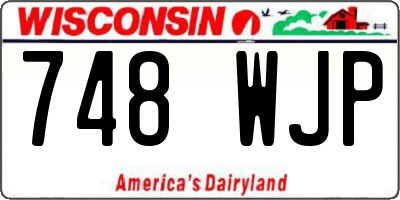WI license plate 748WJP
