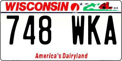 WI license plate 748WKA