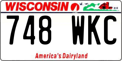 WI license plate 748WKC