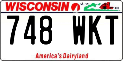 WI license plate 748WKT