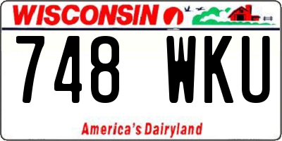 WI license plate 748WKU