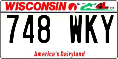 WI license plate 748WKY