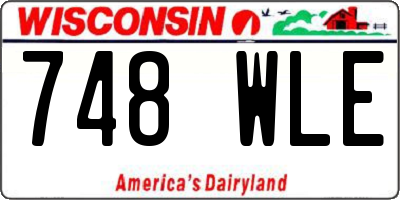 WI license plate 748WLE