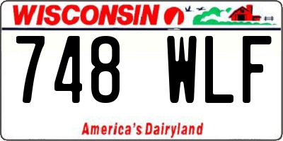 WI license plate 748WLF