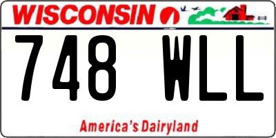 WI license plate 748WLL