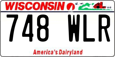 WI license plate 748WLR