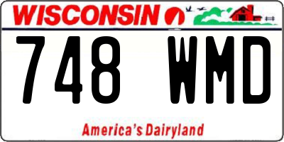 WI license plate 748WMD