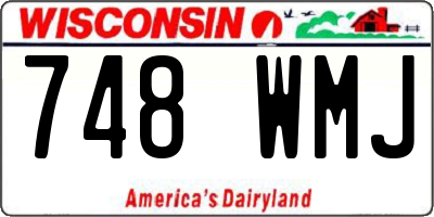 WI license plate 748WMJ