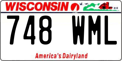 WI license plate 748WML