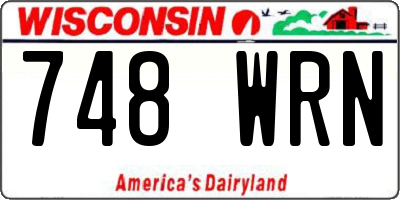 WI license plate 748WRN