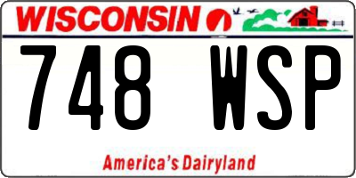 WI license plate 748WSP