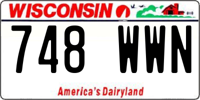 WI license plate 748WWN