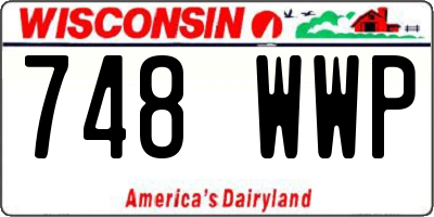 WI license plate 748WWP
