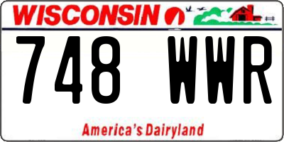 WI license plate 748WWR