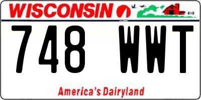 WI license plate 748WWT