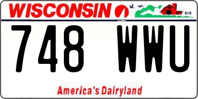 WI license plate 748WWU
