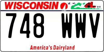 WI license plate 748WWV