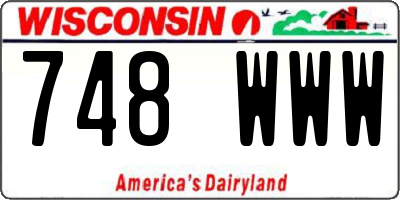 WI license plate 748WWW