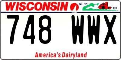 WI license plate 748WWX