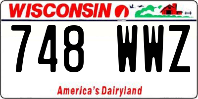 WI license plate 748WWZ