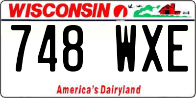WI license plate 748WXE