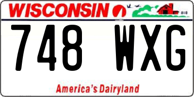 WI license plate 748WXG