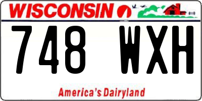 WI license plate 748WXH