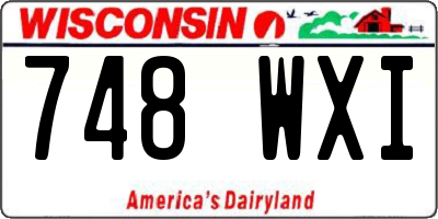 WI license plate 748WXI