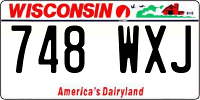 WI license plate 748WXJ